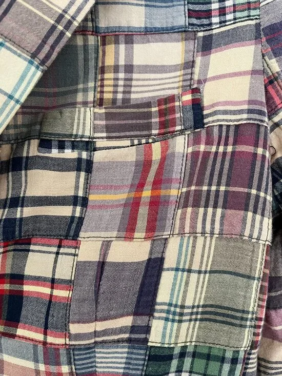 Ralph Lauren Rugby blazer patchwork vintage cotton lined size xs women - Picture 5 of 13